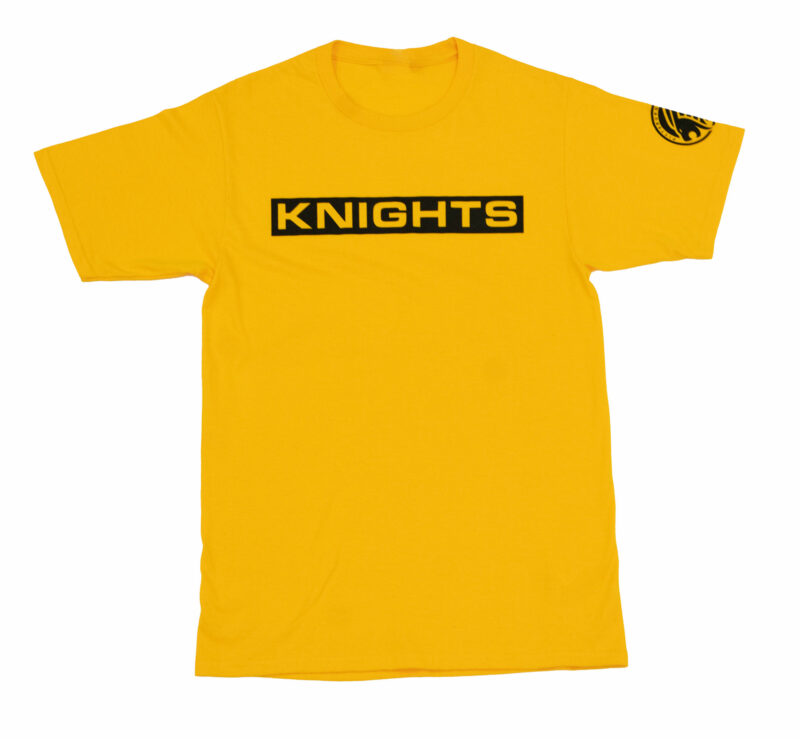 Block Letter T-Shirt - Gold, Front