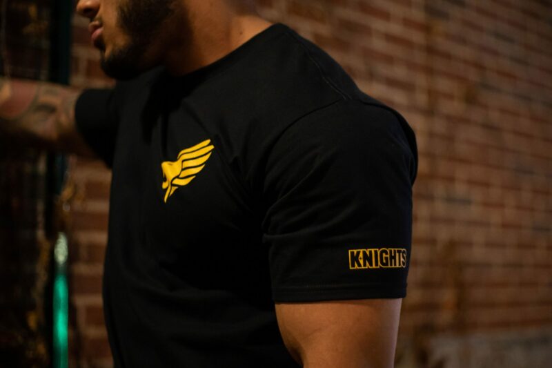 Pittsburgh Knights Small Logo Tshirt Side Model