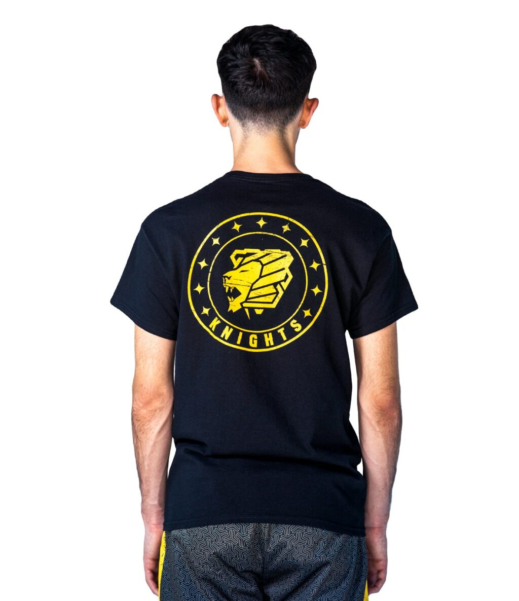 Knights Medallion Logo Tee Black Yellow